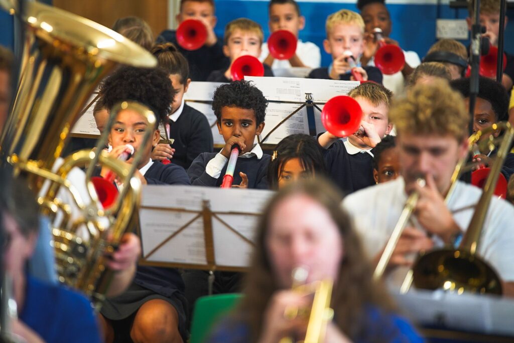 Brass band, proms in the park.